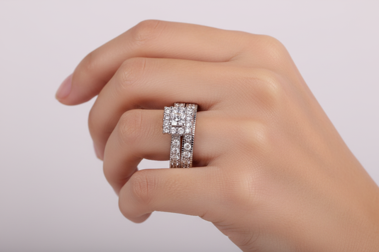 A White Cubic Zirconia Ring