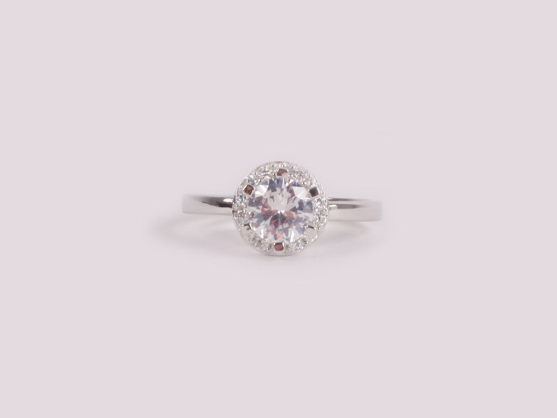 A White Cubic Zirconia Ring