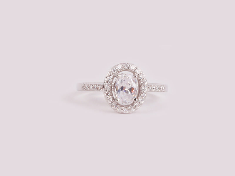 A White Cubic Zirconia Ring