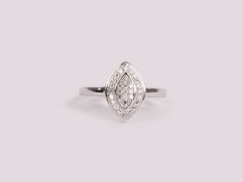 A White Cubic Zirconia Ring
