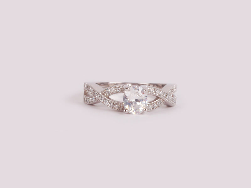 A White Cubic Zirconia Ring