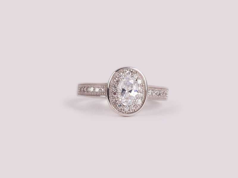 A White Cubic Zirconia Ring