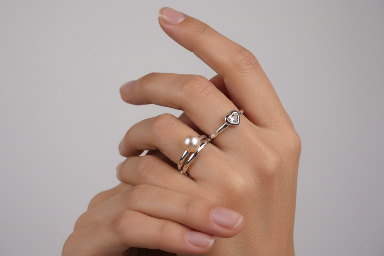 A White Cubic Zirconia Ring