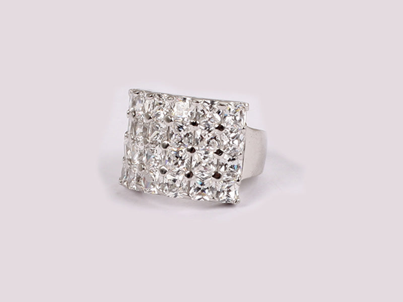 A White Cubic Zirconia Ring