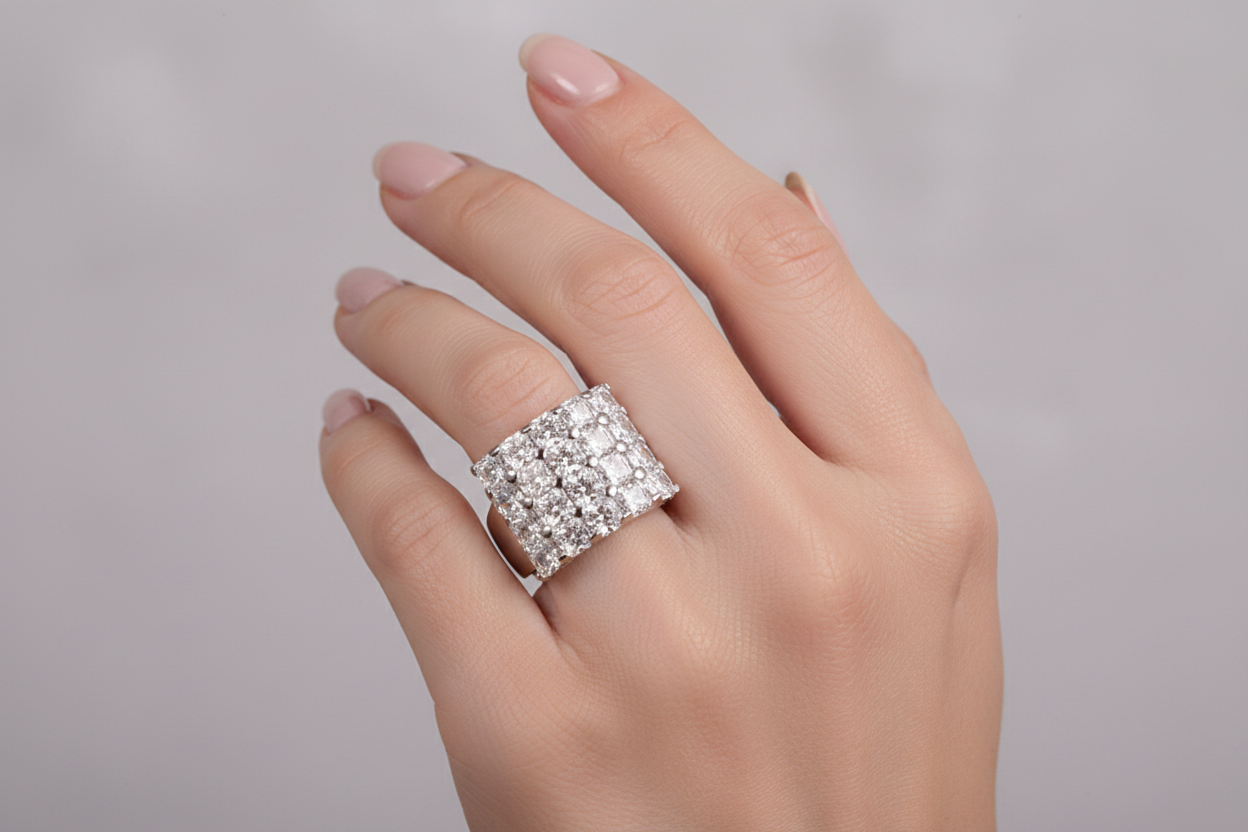 A White Cubic Zirconia Ring