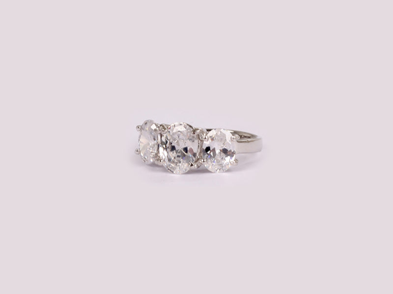 A White Cubic Zirconia Ring