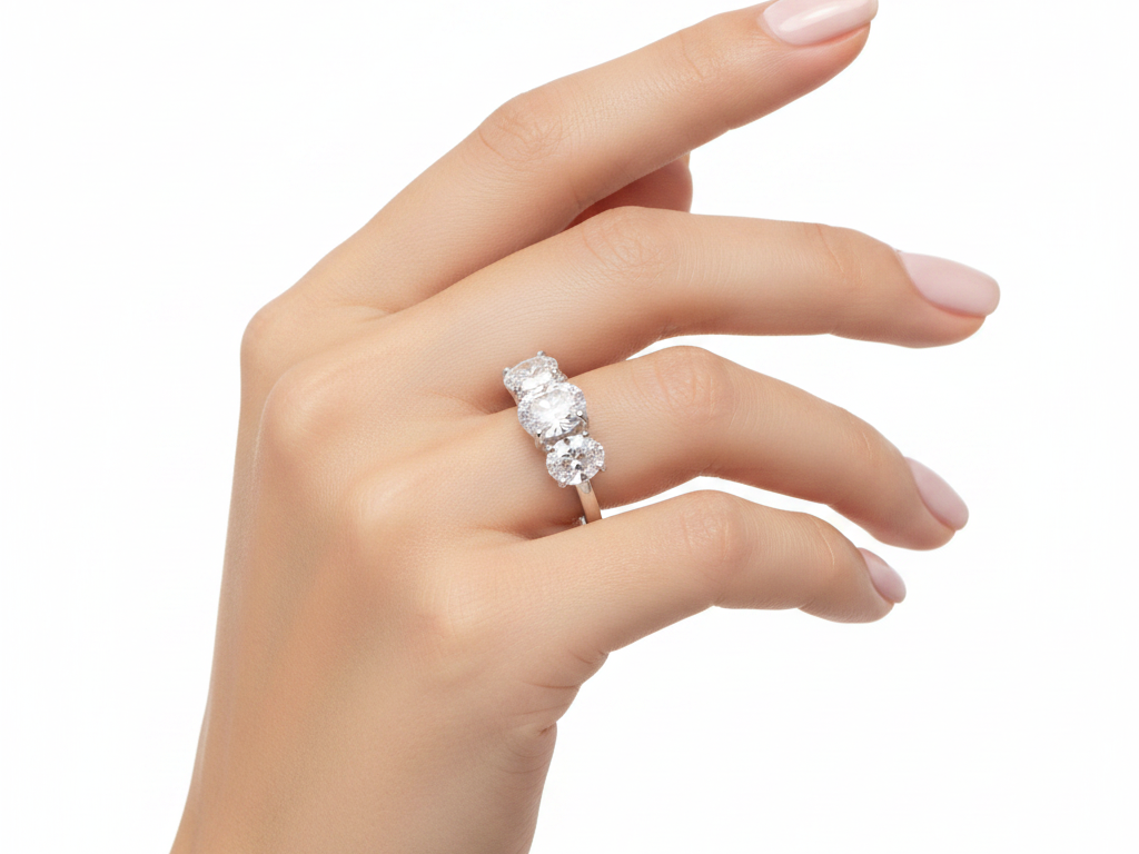 A White Cubic Zirconia Ring