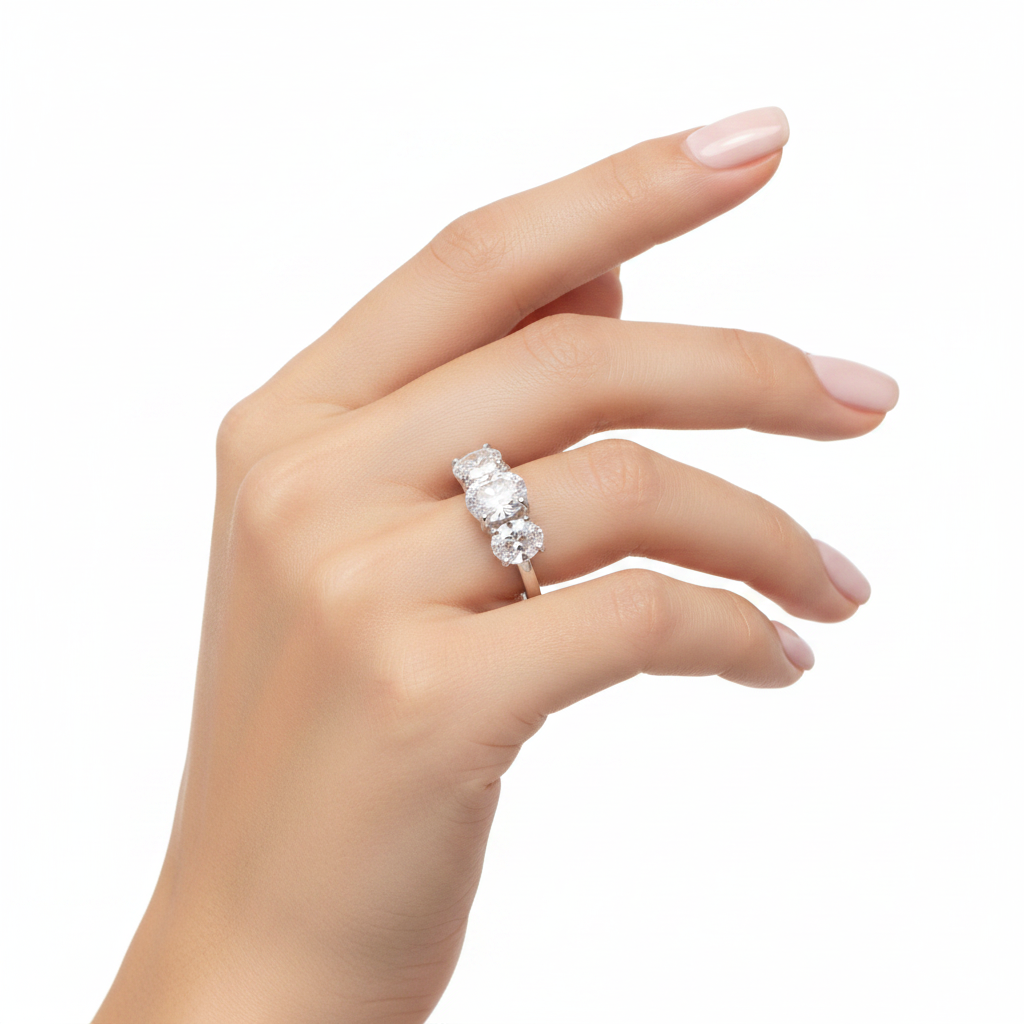 A White Cubic Zirconia Ring