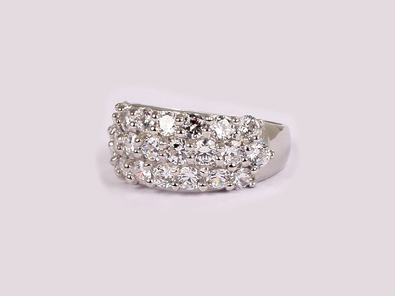 A White Cubic Zirconia Ring
