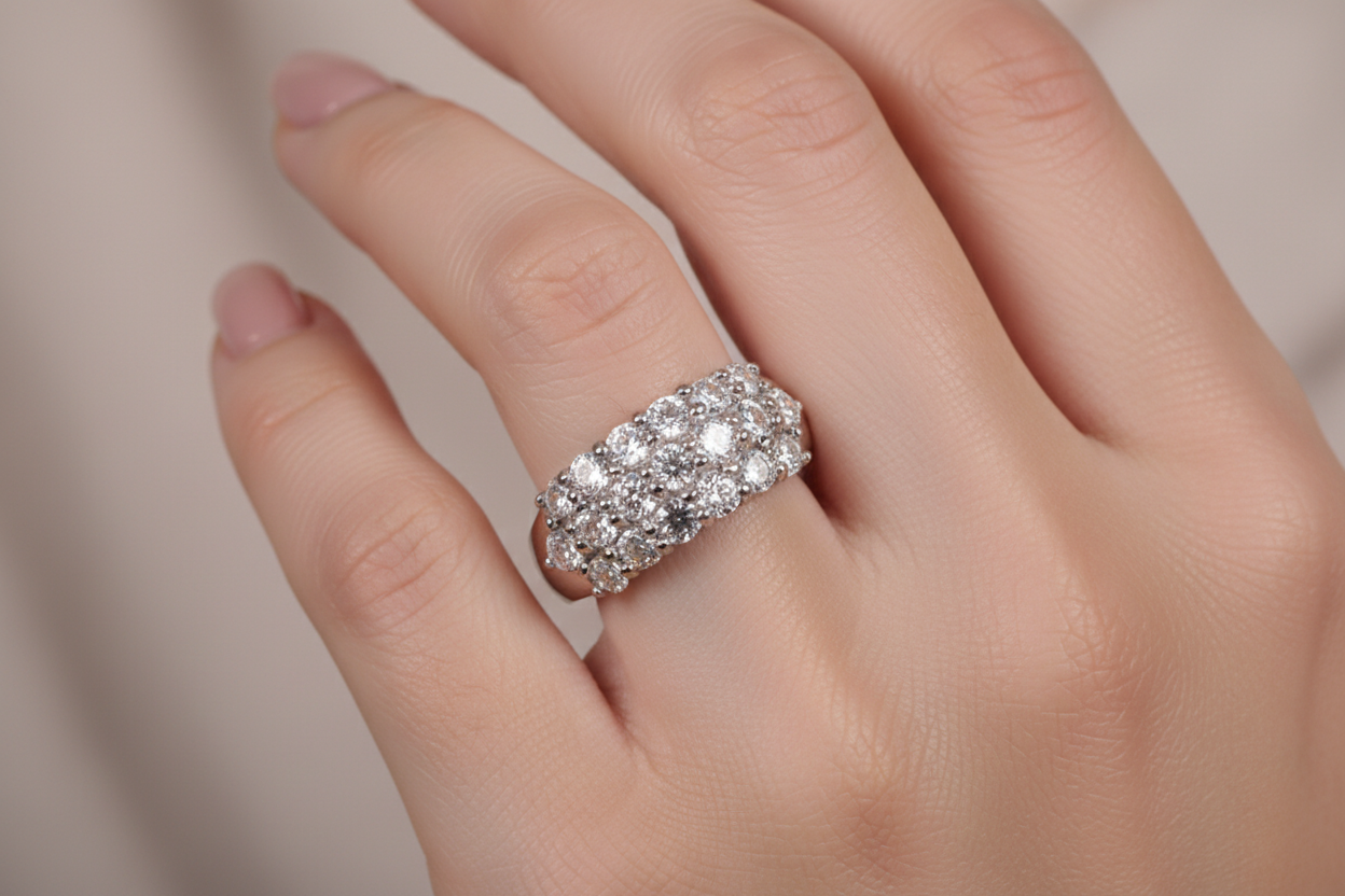 A White Cubic Zirconia Ring