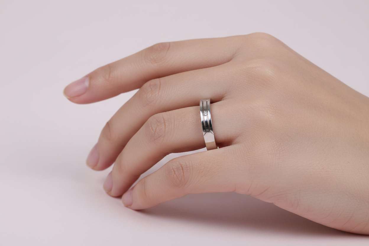 A White Cubic Zirconia Ring