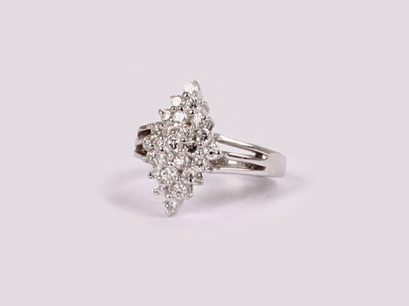 A White Cubic Zirconia Ring