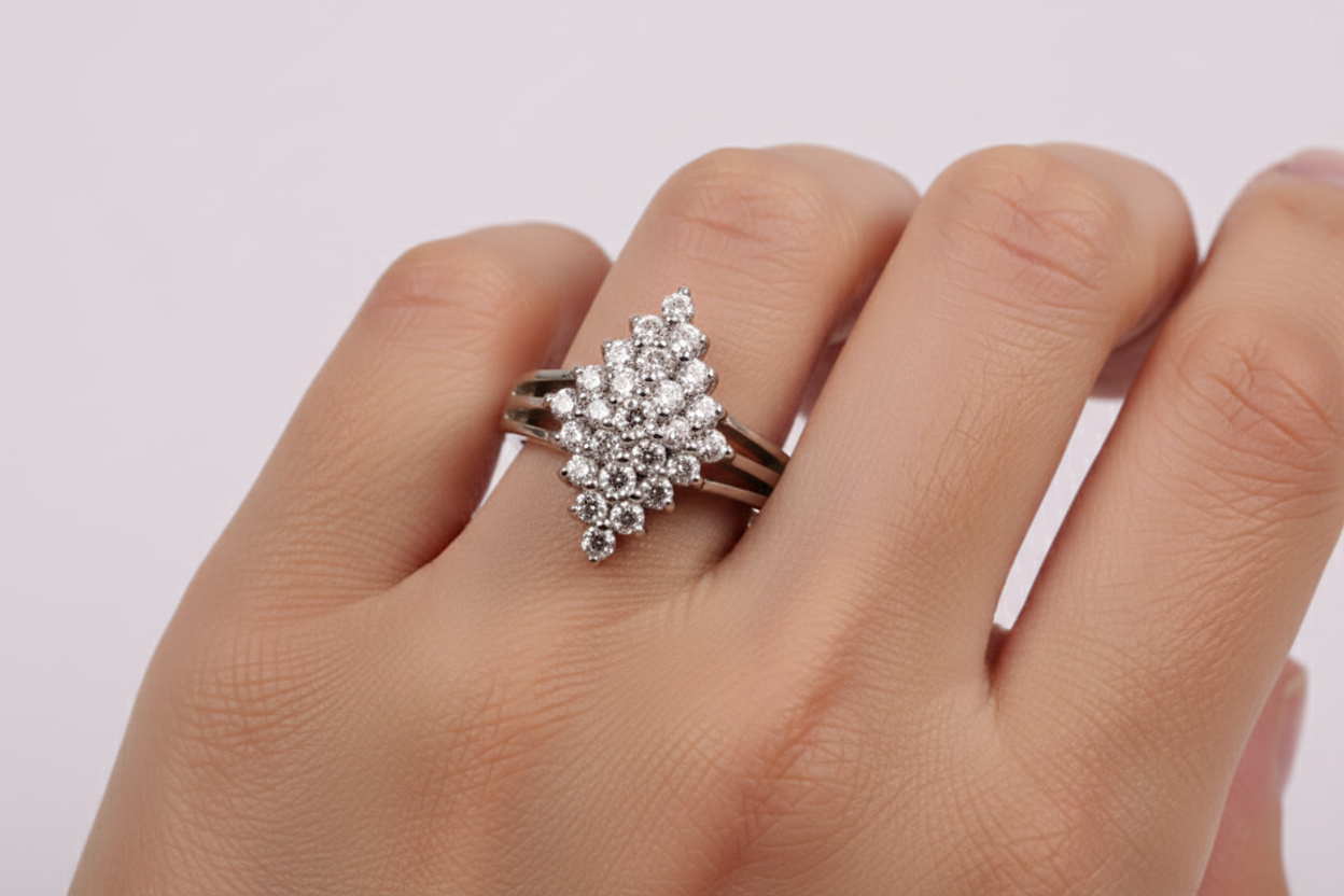 A White Cubic Zirconia Ring