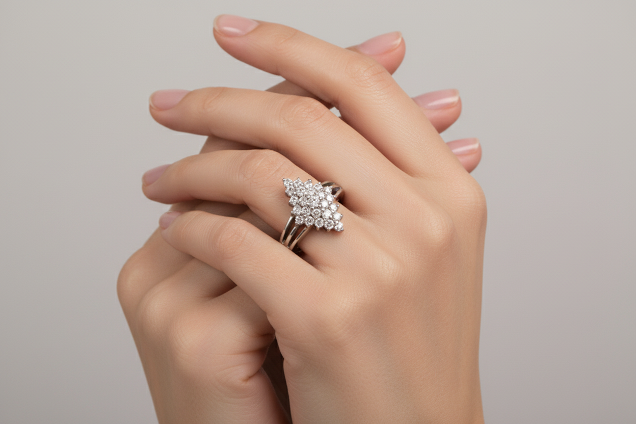 A White Cubic Zirconia Ring