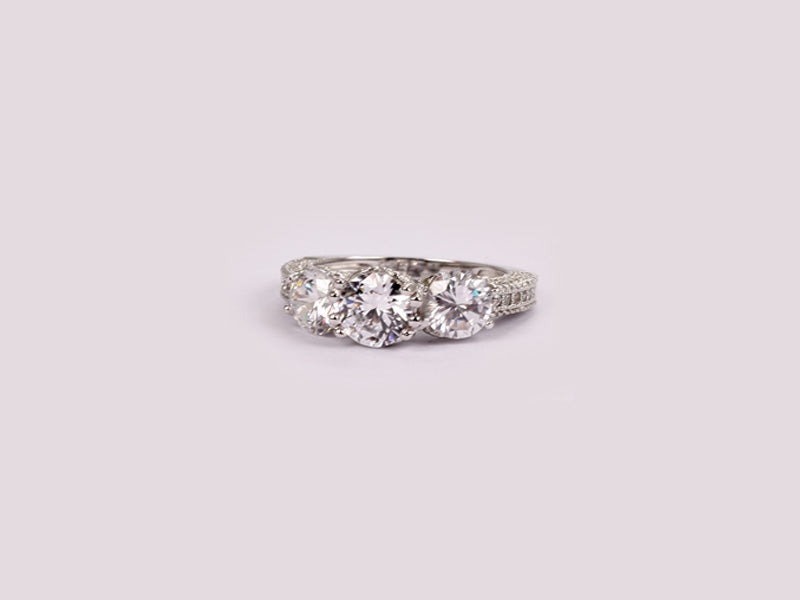 A White Cubic Zirconia Ring