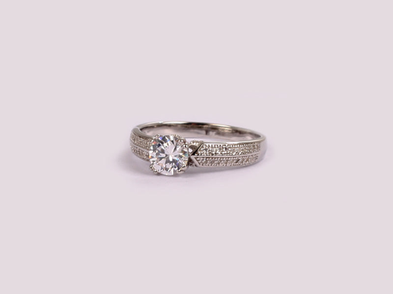 A White Cubic Zirconia Ring