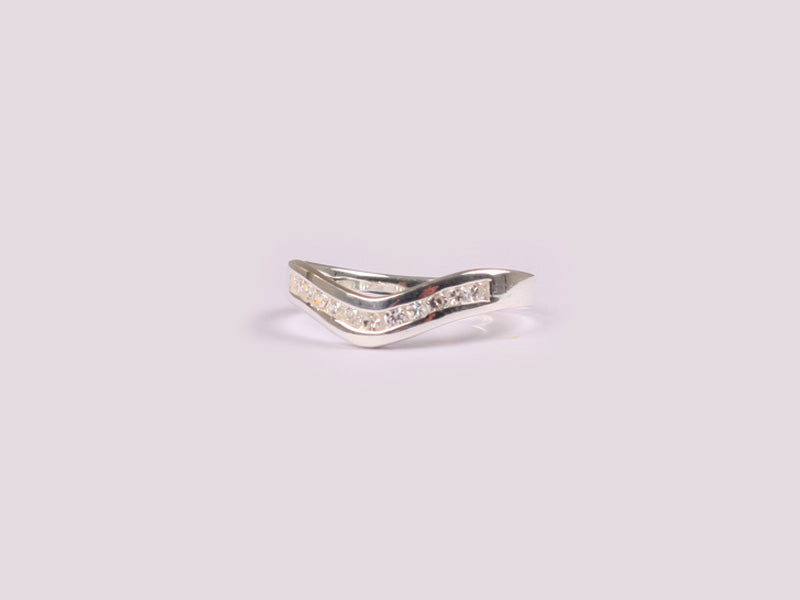 A White Cubic Zirconia Ring