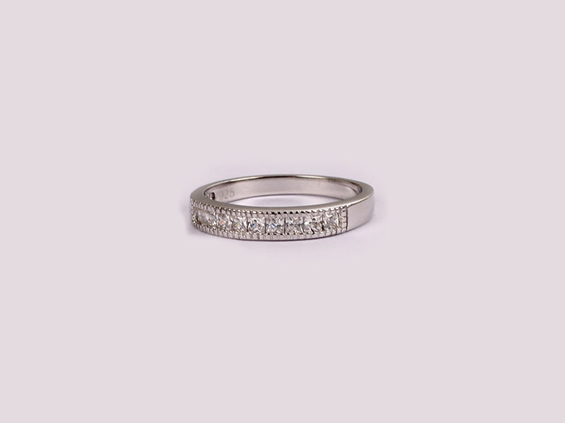 A White Cubic Zirconia Ring