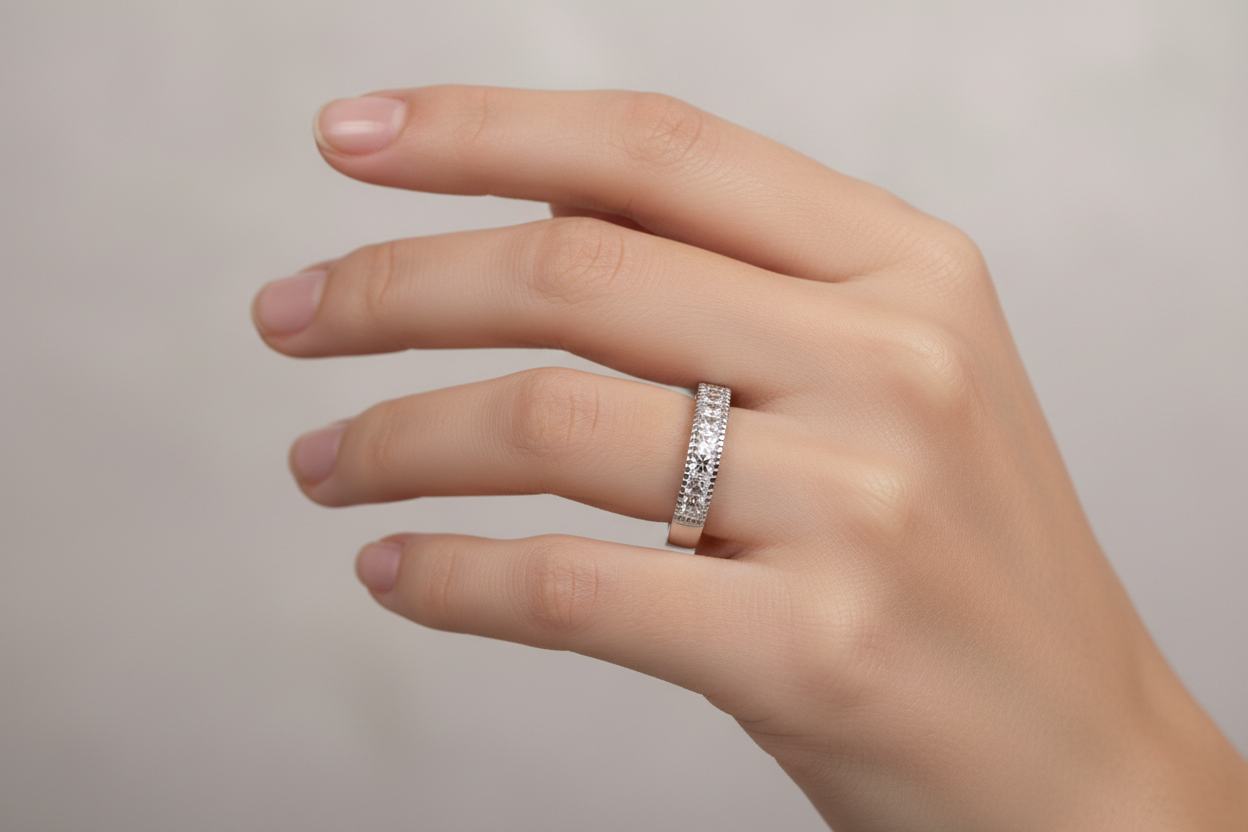 A White Cubic Zirconia Ring