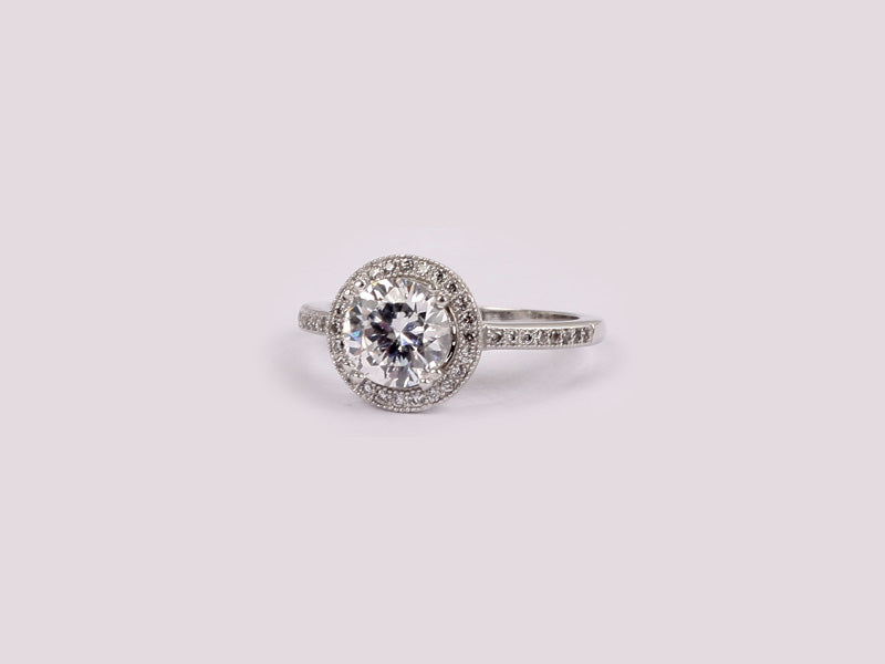 A White Cubic Zirconia Ring