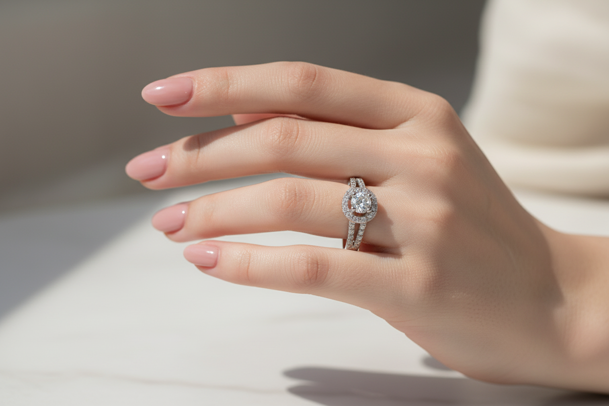 A White Cubic Zirconia Ring