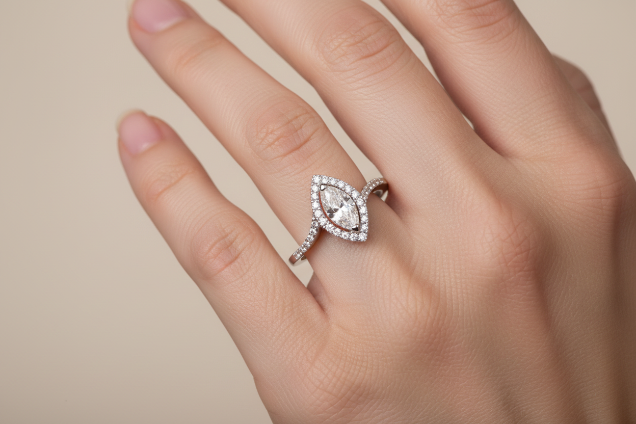 A White Cubic Zirconia Ring