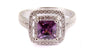 A Amethyst & White Cubic Zirconia Ring