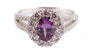 A Amethyst & White Cubic Zirconia Ring