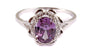 A Amethyst & White Cubic Zirconia Ring.