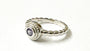 A Amethyst Cz Silver Ring.