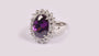 Amethyst Cubic Zirconia Ring