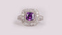 Amethyst Cubic Zirconia Ring