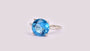 Aquamarine Cubic Zirconia Ring