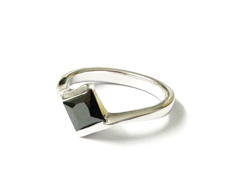 Black Cubic Zirconia Ring