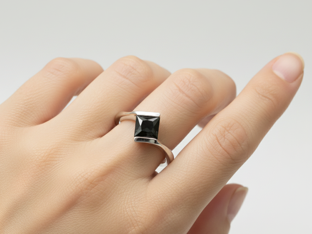 Black Cubic Zirconia Ring
