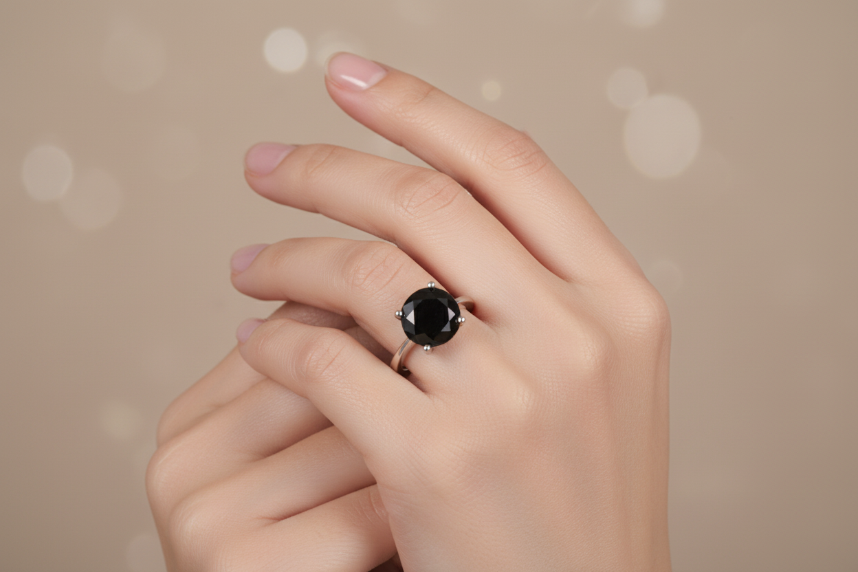 Black Cubic Zirconia Ring
