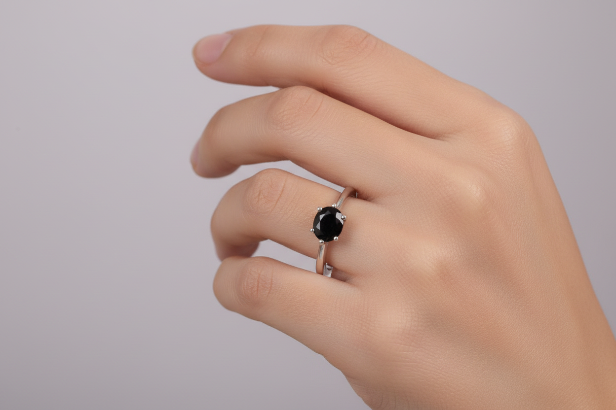 Black Cubic Zirconia Ring