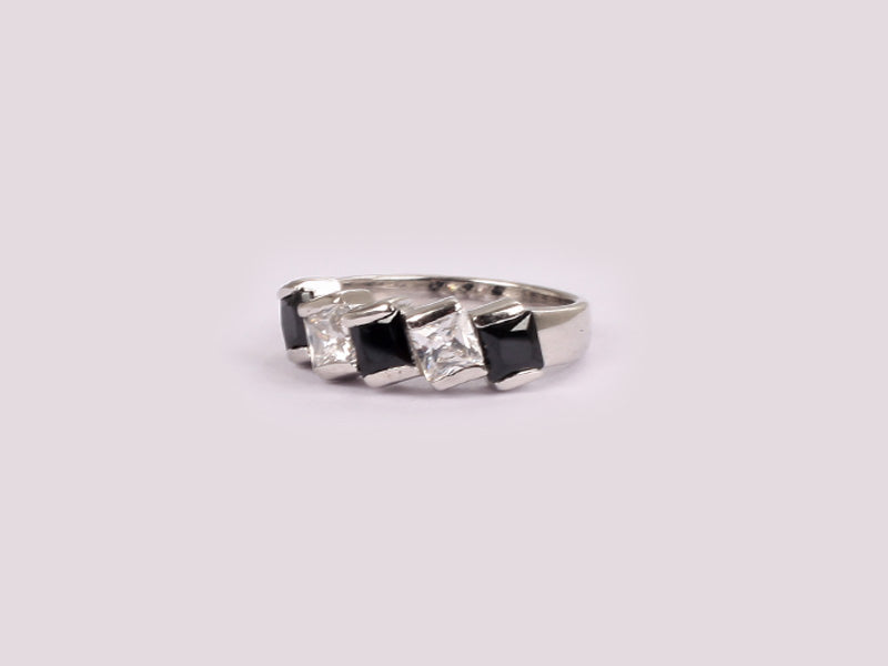 Black Cubic Zirconia Ring