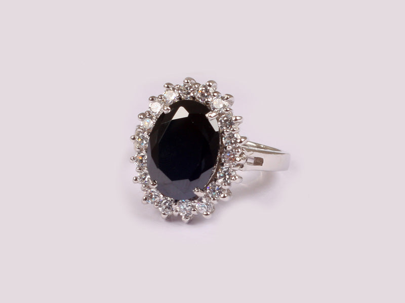 Black Cubic Zirconia Ring