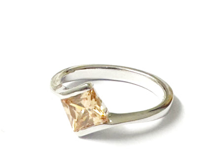 Champagne Cubic Zirconia Ring