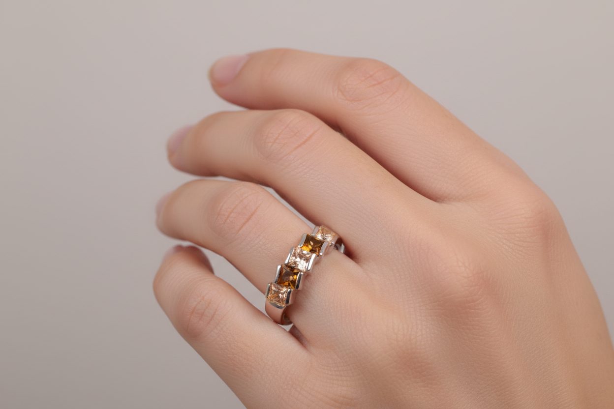 Champagne/Smokey Quartz Ring