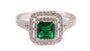 Emerald & White Cubic Zirconia Ring