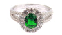 Emerald & White Cubic Zirconia Ring.