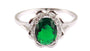 Emerald & White Cubic Zirconia Ring.