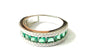 Emerald Cubic Zirconia Silver Ring