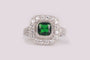 Emerald Cubic Zirconia Ring