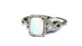 A Opal And White Cubic Zirconia Ring