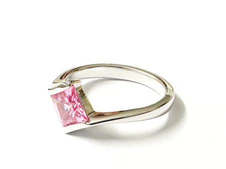 Pink Cubic Zirconia Ring