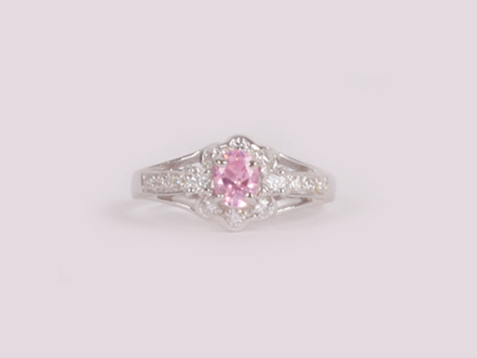 Pink Cubic Zirconia Ring