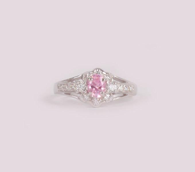Pink Cubic Zirconia Ring
